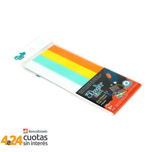 Pack de Filamentos de Colores 3Doodler (Blanco, Menta, Amarillo, Naranjo)