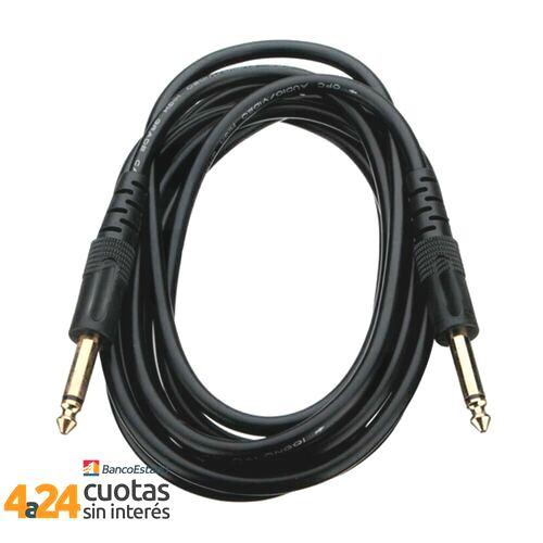 Cable Plug 6.35mm a 6.35mm 2mts