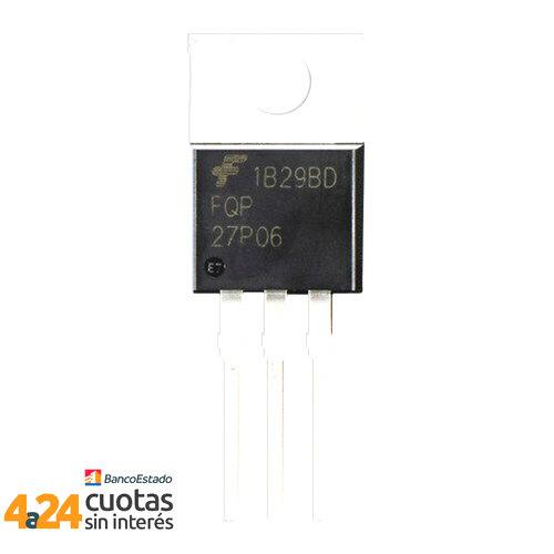 MOSFET de Potencia Canal-P 60V 25A - FQP27P06 - 2pcs