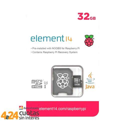 Sistema Operativo NOOBS Para Raspberry Pi 3 Tarjeta SD 32GB