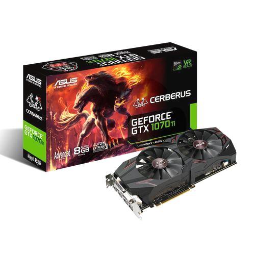 Asus Video NVIDIA GeForce GTX1070Ti A8GB CERBERUS | PC Factory