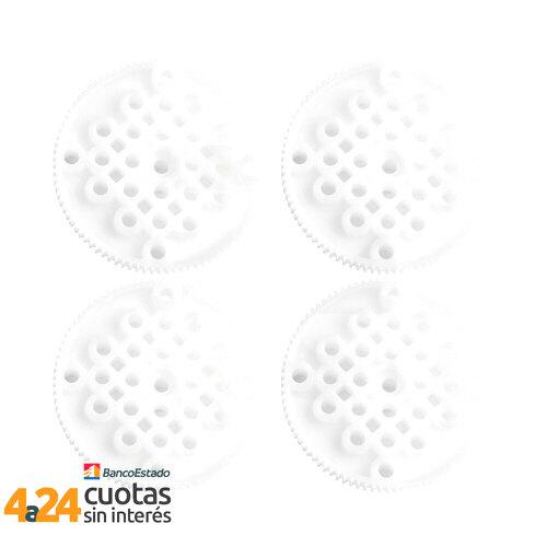 Rueda plástica 90T - Pack de 4