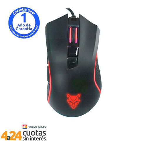 Mouse Gamer Hourglass Óptico RGB  USB Negro