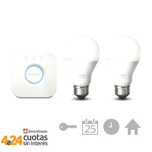 Kit de inicio Philips Huewhite + Hue Bridge 9.5W A60 