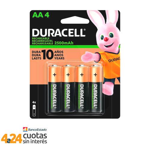 Pilas Recargables AA x4 Unidades