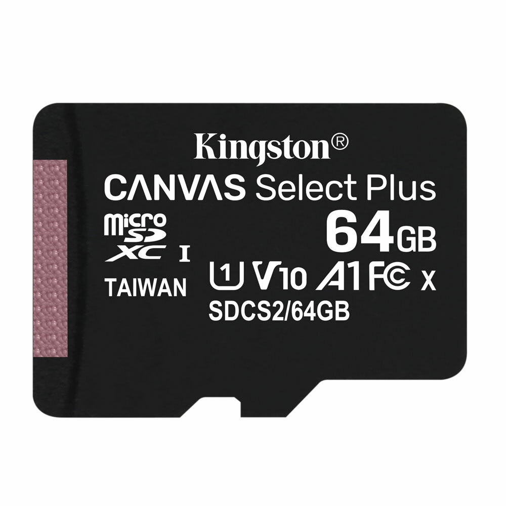 Kingston Memoria 64GB microSDXC (100MB/s) UHS-I U1 A1 Canvas
