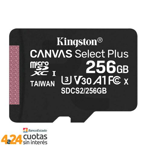 Memoria 256GB microSDXC (100MB/s) UHS-I U3 V30 A1 Canvas Select Plus