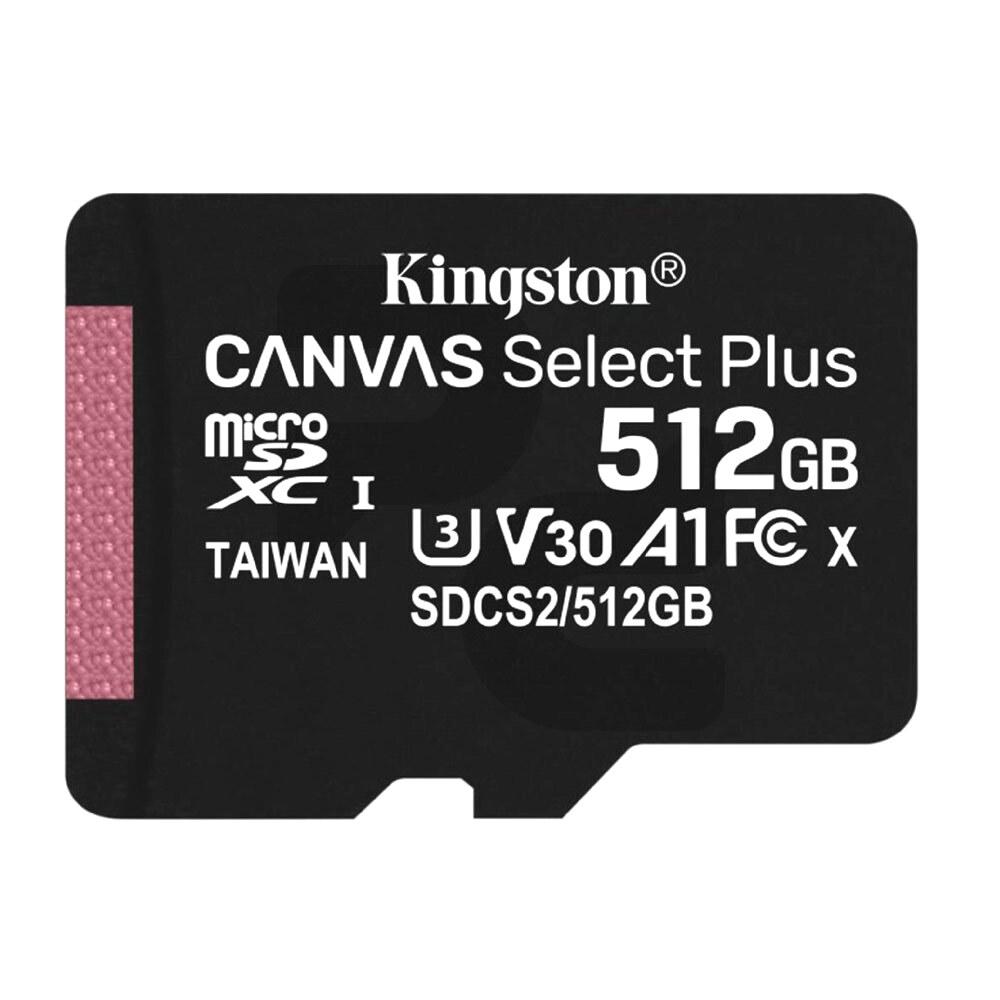 Kingston Memoria 512GB microSDXC (100MB/s) UHS-I U3 V30 A1 Canvas