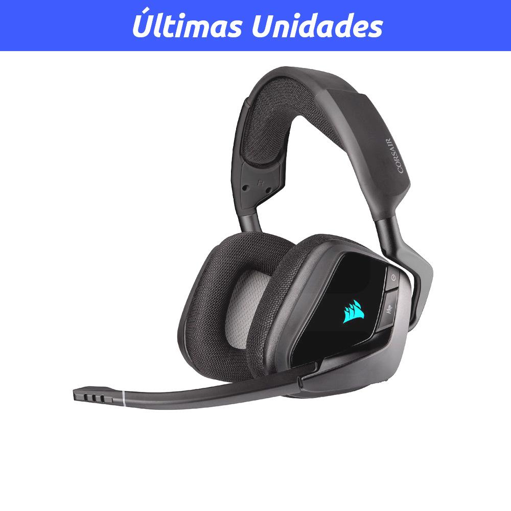 Audífono Gamer Corsair Void RGB Elite, Sonido 7.1 Inalámbrico Negro