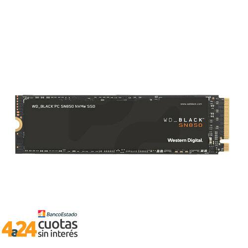 Unidad SSD 500GB PCIe NVMe Gen4 M.2 SN850 Black