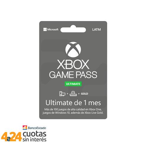 Código Digital Suscripción Xbox Game Pass Ultimate 1 mes