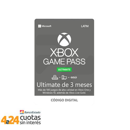 Código Digital Suscripción Xbox Game Pass Ultimate  3 meses