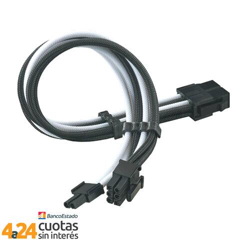 Extensor Cable 1 x 8 pines (6+2) PCIe Blanco/Negro