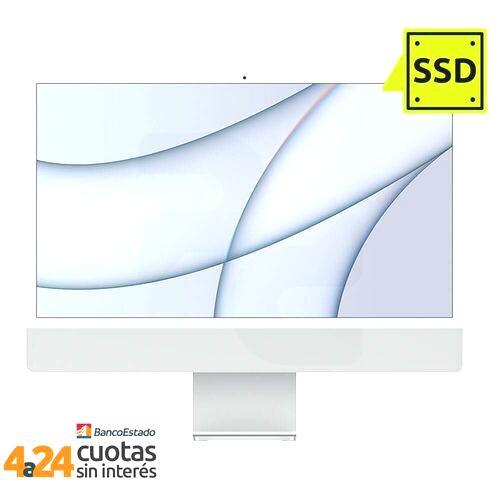 iMac 24"" Retina 4,5K (Chip M1 CPU 8 núcleos GPU 8 núcleos, 8GB RAM, 256GB SSD) - Color Plata