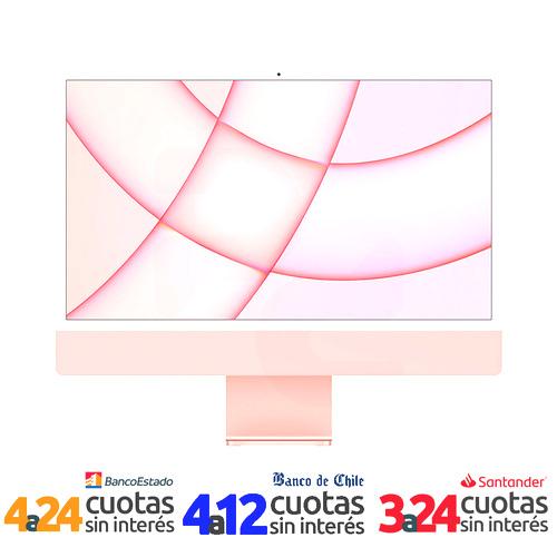 iMac 24"" Retina 4,5K (Chip M1 CPU 8 núcleos GPU 8 núcleos, 8GB RAM, 512GB SSD) - Rosa