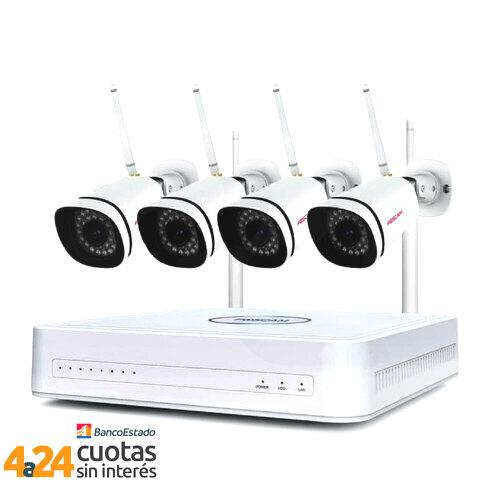 Kit de Vigilancia NVR 8 Canales + 4 Cámaras 2MP Full HD FN7108W-B4-1 + Disco 1 TB