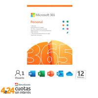 Microsoft 365 Personal: 1 usuario, suscripción 12 meses, Word, Excel, PowerPoint, OneDrive y más. Antes Office 365 Personal
