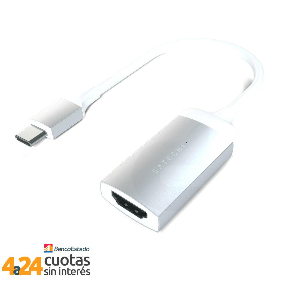 Satechi Adaptador USB C a HDMI 4K plateado pc Factory