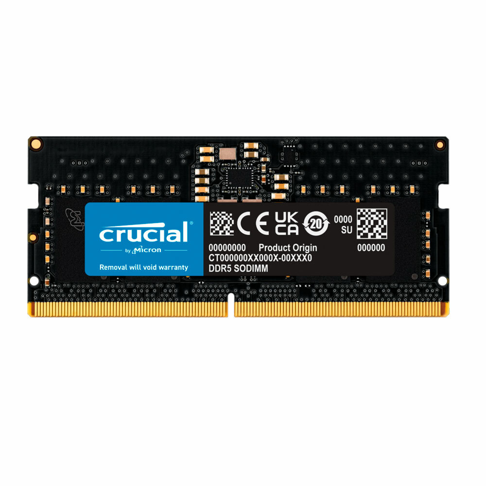 メモリー Crucial DDR5-4800 SODIMM 8x2 working Crucial Memoria RAM Notebook DDR5 8GB 4800MHz SoDimm | pc Factory