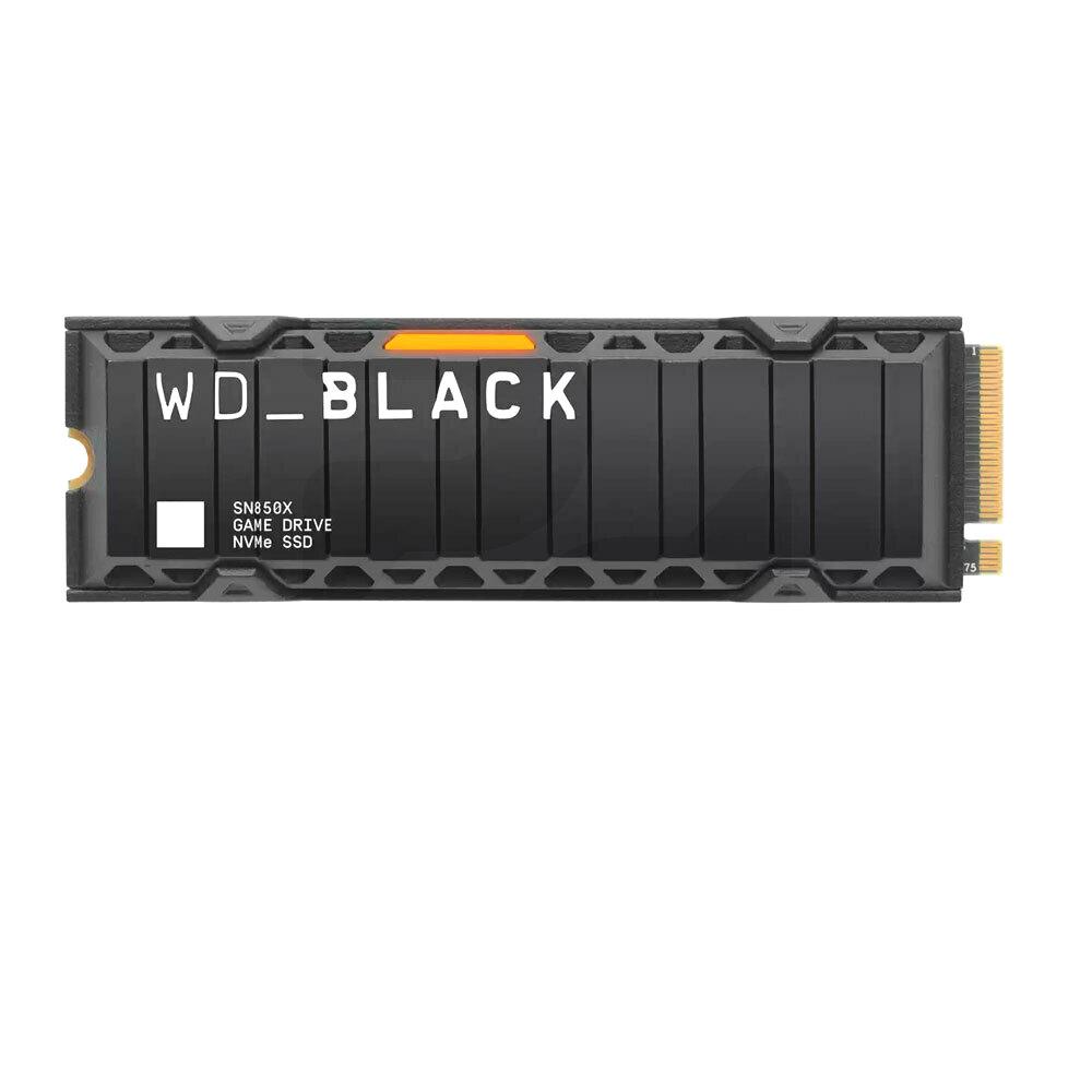 WD Unidad SSD 1TB PCIe NVMe Gen4 M.2 SN850X Black (w/ Heatsink