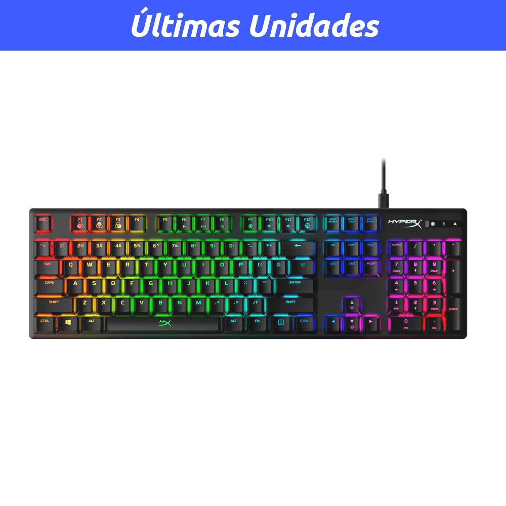 Teclado Gamer Alámbrico Mecánico HyperX Alloy Origins ABS HX - Negro