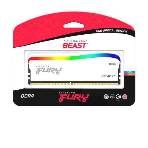 Kingston FURY DDR4 16GB×2枚 White Kingston FURY DDR4 16GB 3200MHz Beast White RGB | PC Factory
