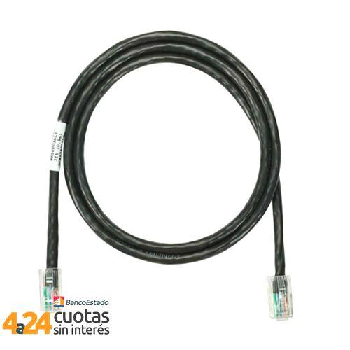 Cable UTP Cat6 + Conectores RJ45 - 3.1mts Negro 100% Cobre