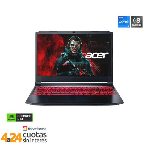 Notebook Gamer Nitro 5 Intel Core i7 11800H 15.6"" FHD 144Hz RTX 3050Ti 4GB RAM 16GB 512SSD  Windows 11 Black AN515-57-75P8-1