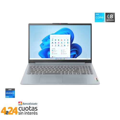 Notebook Ideapad Slim 3 Gen 8 Intel Core i3-N305 15.6"" FHD  8GB 512GB SSD Windows 11 Artic Grey 