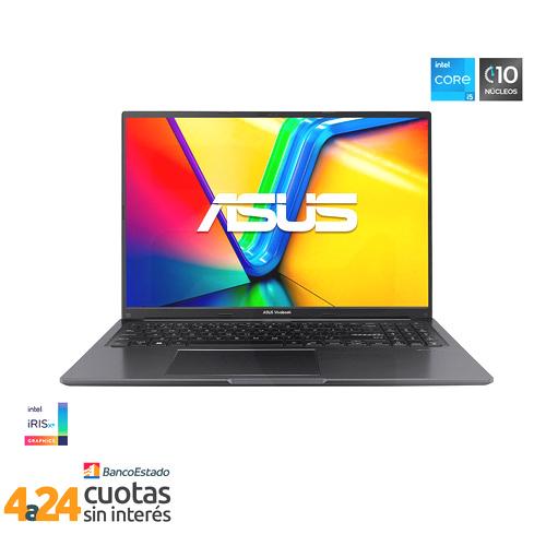 Notebook Vivobook 16 X1605 Intel Core i5-1235U 16"" WUXGA 60Hz 12GB RAM 512GB SSD Windows 11 Black - X1605ZA-MB254W 