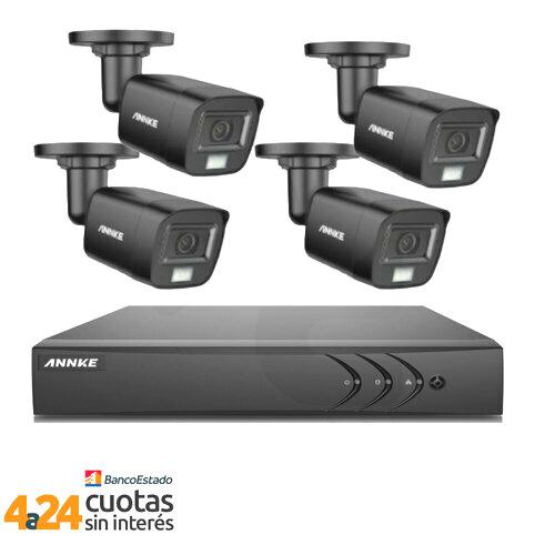 Kit de Vigilacia Hybrid DVR Full HD 4 canales + 4 Cámaras Full HD 5MP 