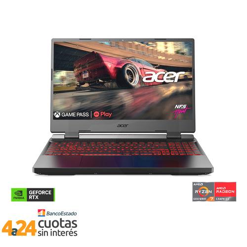 Notebook Gamer Nitro 5 AMD Ryzen7 6800H NVIDIA GeForce RTX 3050 4GB 15.6"" FHD 144Hz 16GB 512GB AN515-46-R8RX-1