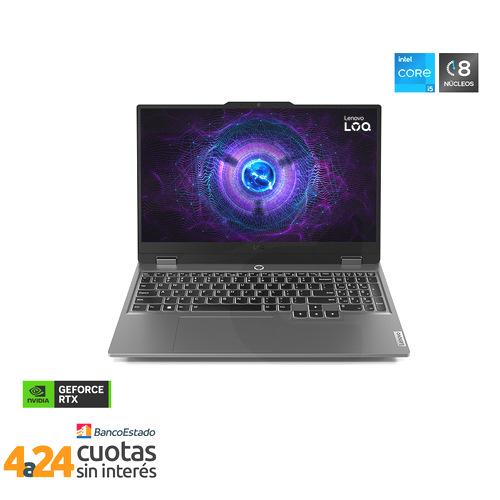 Notebook Gamer LOQ Gen 9 Intel Core i5-12450HX NVIDIA RTX 3050 6GB 15.6"" FHD 144Hz 8GB RAM 512GB SSD Windows Luna Grey 15IAX9