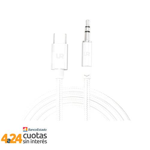 CableTipo C a AUX Shining 1m Blanco Urbano Labs