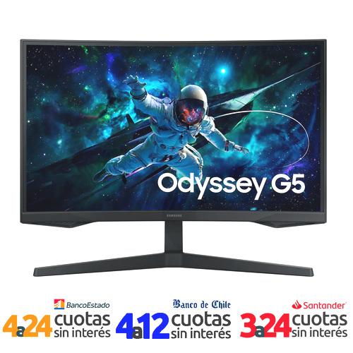 Monitor Gamer 27"" Curvo Odyssey G5 - QHD, Panel VA, 165Hz(1ms), FreeSync Premium, HDR10 (LS27CG552ELXZS)
