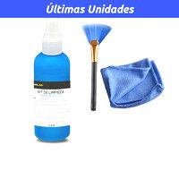 Kit de limpieza 3 en 1: 100ml de líquido + paño + cepillo