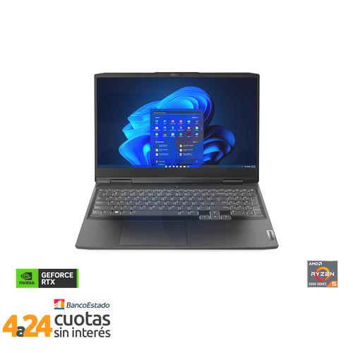 Notebook Gamer IdeaPad 3 Ryzen 5 5500H RTX 2050 4GB 15,6"" FHD 8GB RAM 512GB Windows 11 Shadow Black