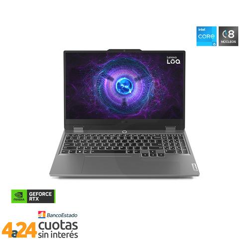 Notebook Gamer LOQ Gen 9 Intel Core i5-12450HX NVIDIA GeForce RTX 2050 4GB 15.6"" FHD 144Hz 8GB RAM 512GB SSD Windows 11 Luna Grey