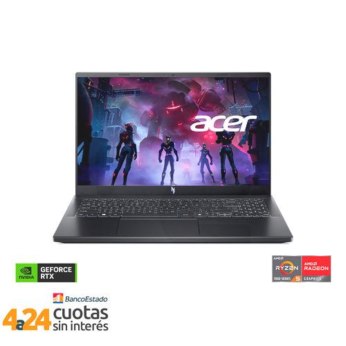 Notebook Nitro V AMD Ryzen 5 7535HS NVIDIA GeForce RTX 3050 6GB 15.6"" FHD 16GB RAM 512GB SSD Windows 11 Negro ANV15-41-R6A7-1