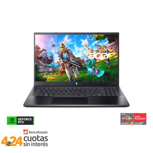 Notebook Nitro V AMD Ryzen 7 7735HS NVIDIA GeForce RTX 4060  8GB 15.6"" FHD IPS 32GB RAM 1TB SSD Windows 11 Negro ANV15-41-R0SZ-2