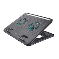 Base para Notebook Refrigerante con 2 Ventiladores Cyclone hasta 15.6" - Negro