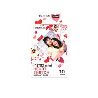  Papel Fotográfico Instax Mini Heart Sketch 10 Fotos