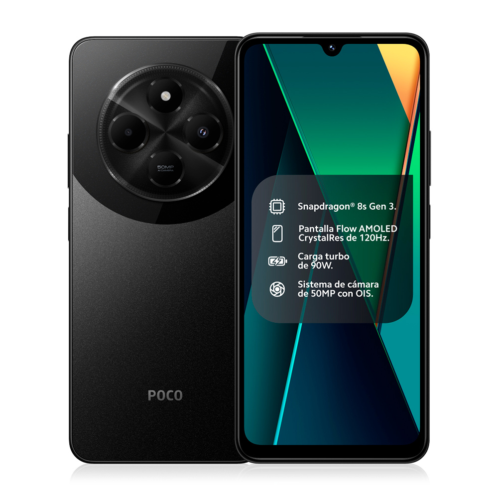 Xiaomi Celular Xiaomi Poco C75 4G 128GB/6GB Negro Liberado | pc