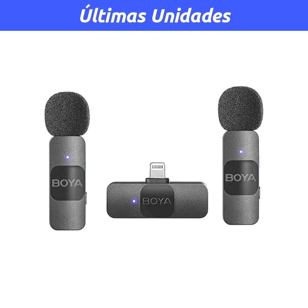 Micrófono Inalámbrico Doble Ultra Compacto y Portable 2.4GHz Conector Lightning Boya BY-V2