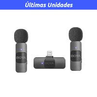 Micrófono Inalámbrico Doble Ultra Compacto y Portable 2.4GHz Conector Lightning Boya BY-V2 