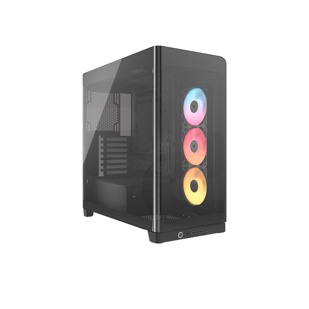Gabinete Frame 4500X RS-R ARGB Tempered Glass Mid-Tower, Black