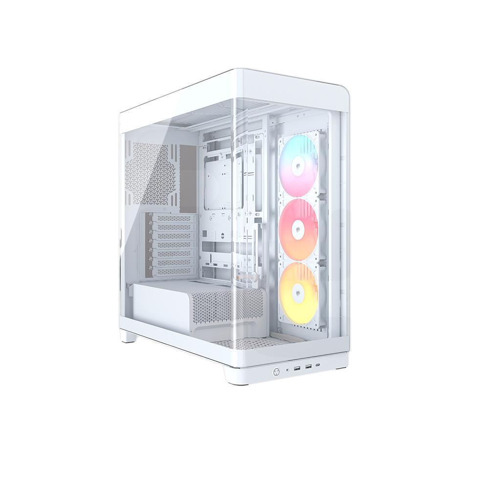 Gabinete Frame 4500X RS-R ARGB Tempered Glass Mid-Tower, White