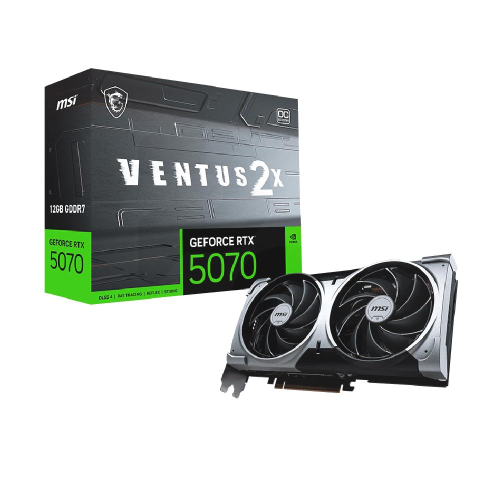 Tarjeta de Video NVIDIA Geforce RTX 5070 12G Ventus 2X OC