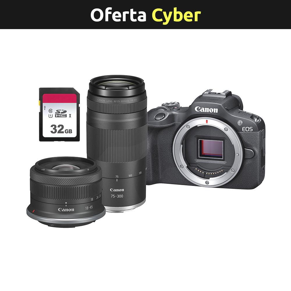 Canon Cámara Mirrorless Canon EOS R100 ZOOM KIT KIT RF-S 18-45 +