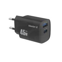 Cargador de pared 45W cable incluido(1xUSB-C 1xUSB-A)